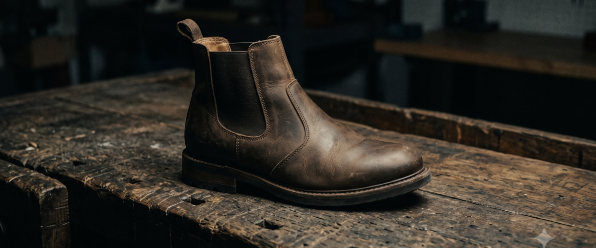 Bota chelsea marrom