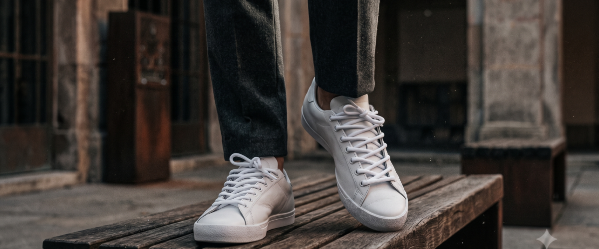 Tênis Branco + Calça Alfaiataria